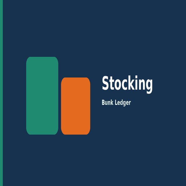 A plain Bunk Ledger graphic labeled stocking